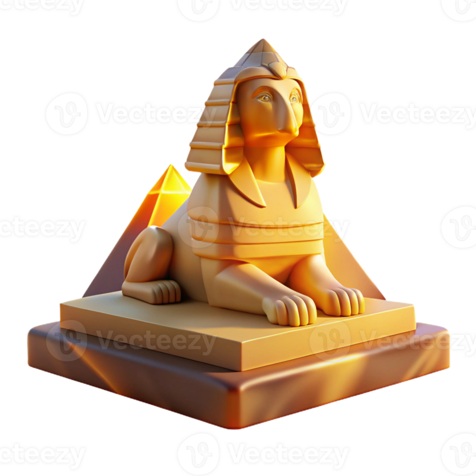 stunning artistic A Graceful Sphinx Perched Atop a Pyramid genuine png