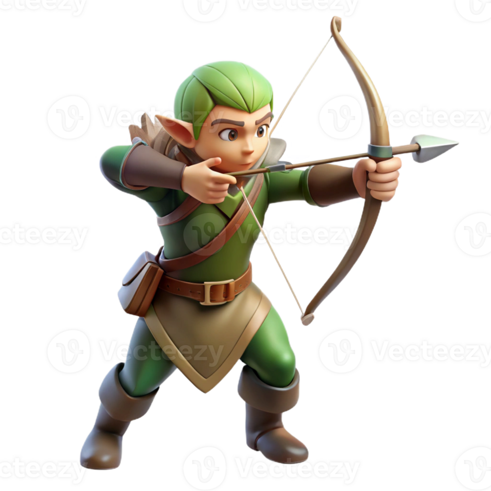 impressive traditional An Elf Archer Aiming with Precision Soft authentic png