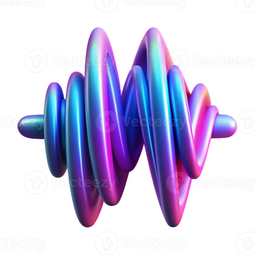 impressive contemporary Abstract Representation of Sound Waves professional png