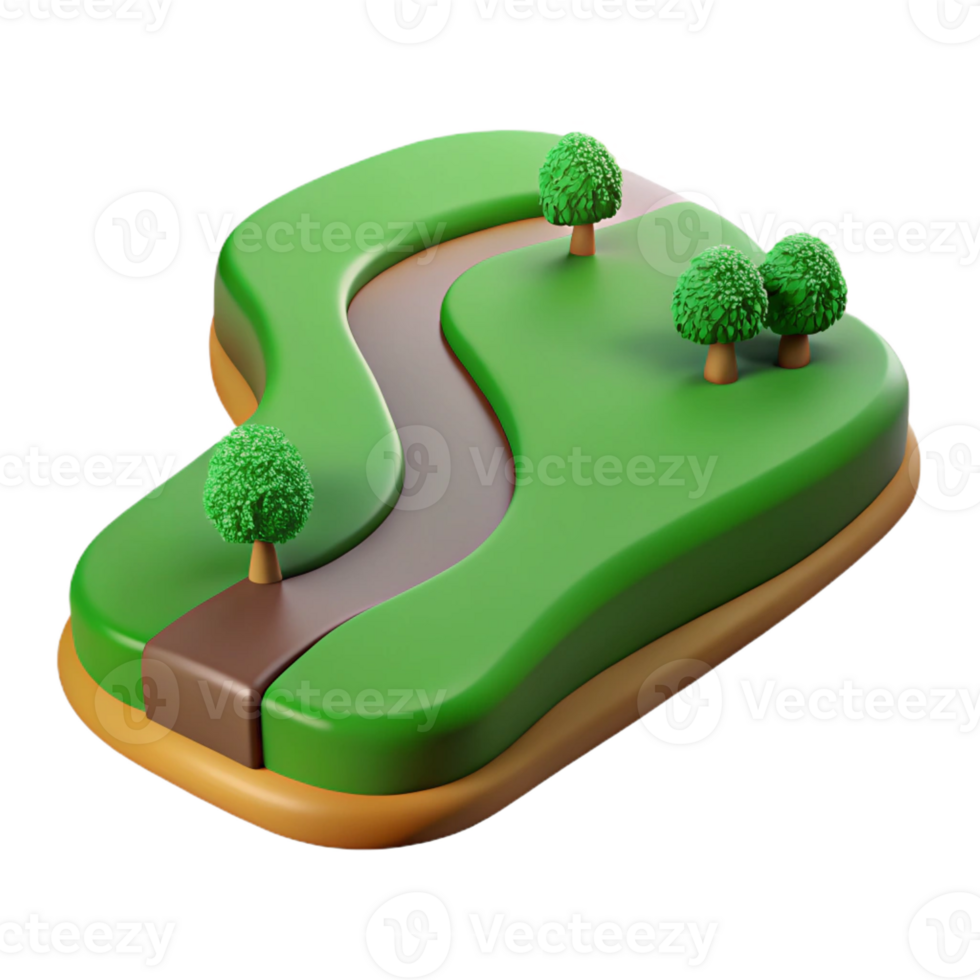 extraordinary contemporary A Winding Dirt Road Through a Green Field high quality png