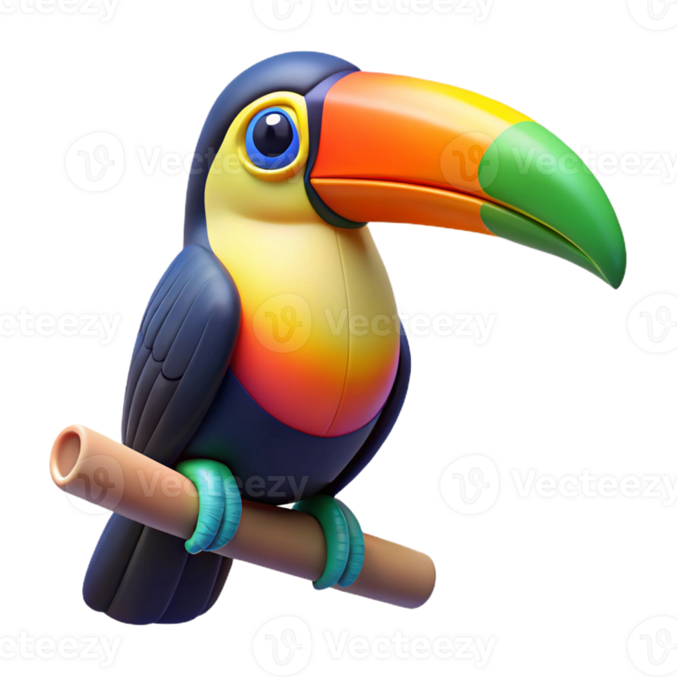 stunning traditional A Colorful Toucan Perched on a Branch T detailed png