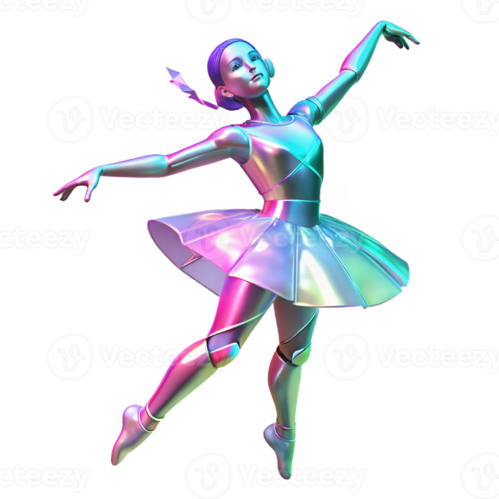 wonderful artistic A Holographic Projection of a Dancing Ba premium png