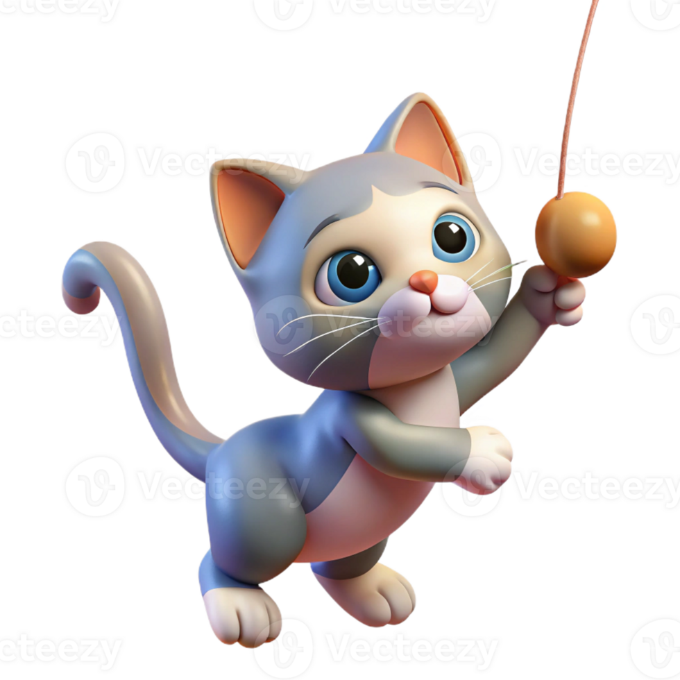 dramatic rustic A Playful Kitten Batting at a String Sof premium png