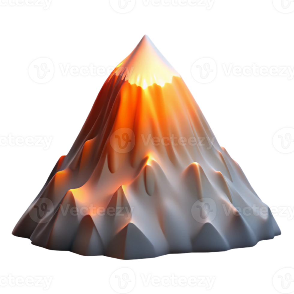 wonderful traditional A Snow Covered Mountain Peak Alpine Glow premium png
