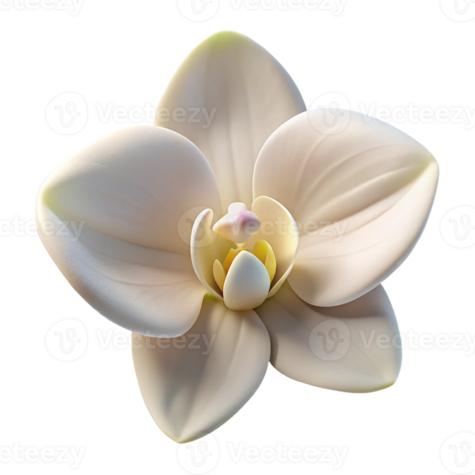 dramatic vintage A Single White Orchid Soft Lighti detailed png