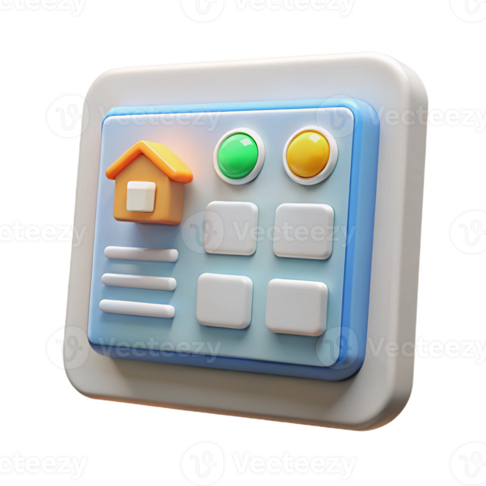 serene rustic A Smart Home Control Panel Displaying Va genuine png