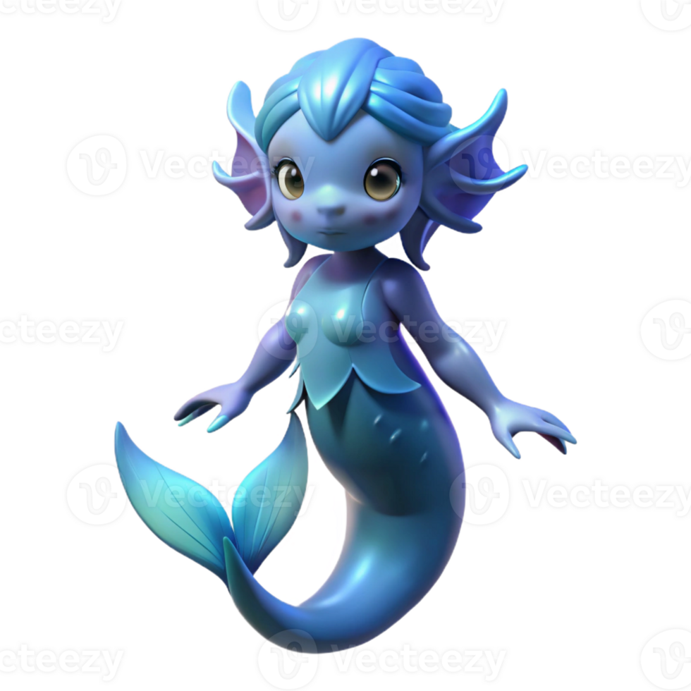 impressive abstract A Mysterious Ningyo Mermaid Like Creature high quality png