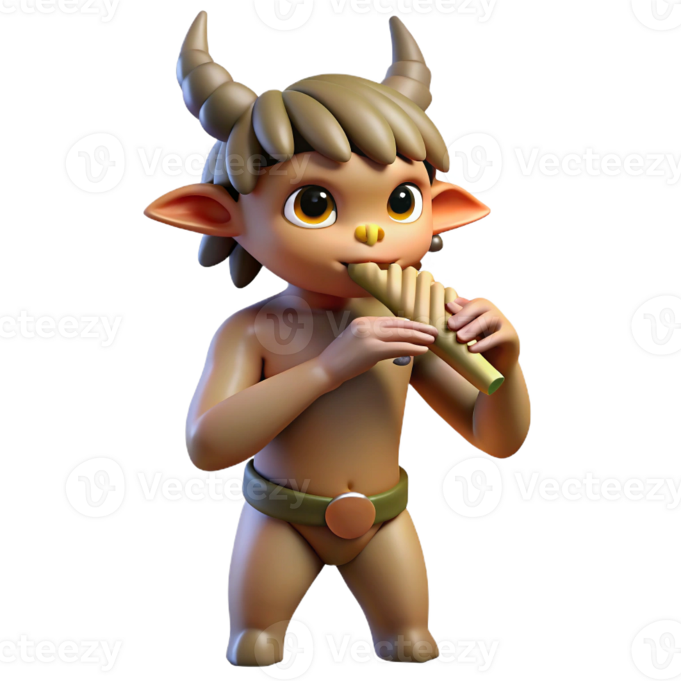 beautiful creative A Mischievous Satyr Playing a Pan Flute I professional png