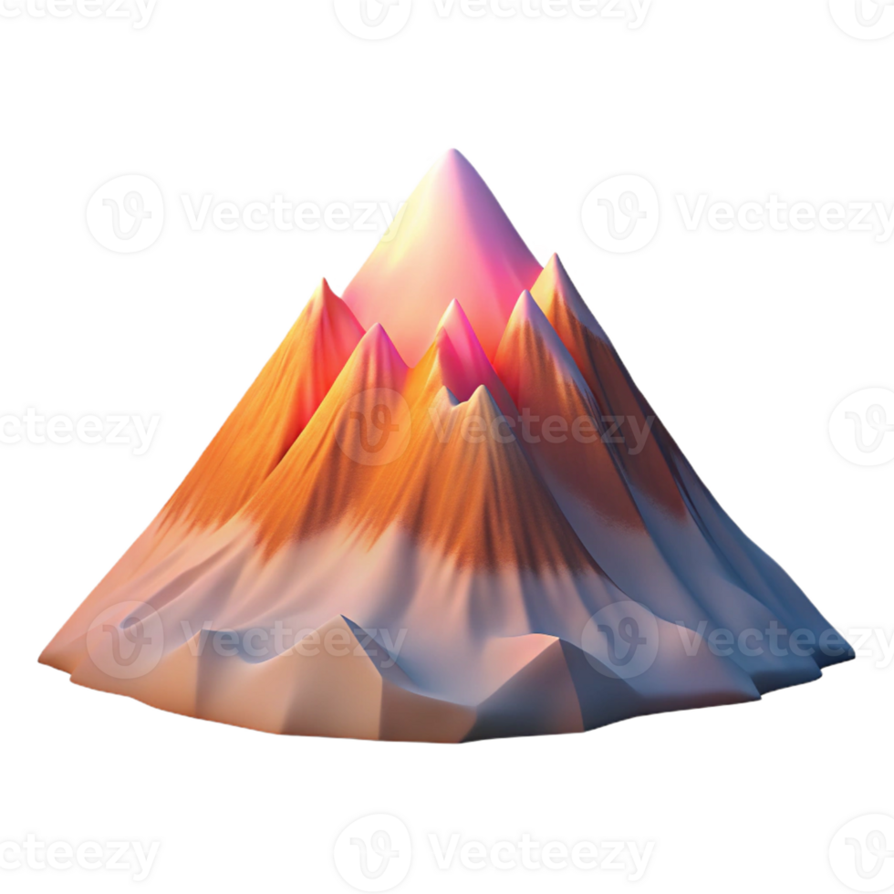 wonderful artistic A Snow Covered Mountain Peak at Sunset Pi high resolution png