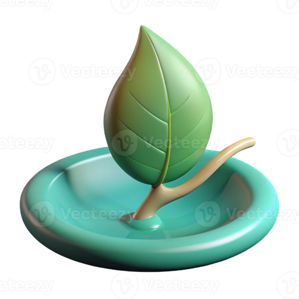 impressive artistic A Stylized Depiction of a Single Leaf Fl original png