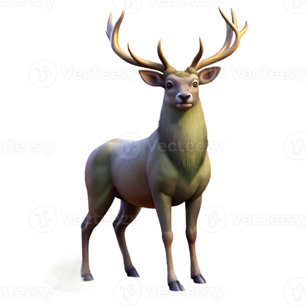 beautiful traditional A Majestic Stag with Large Antlers Standin high resolution png