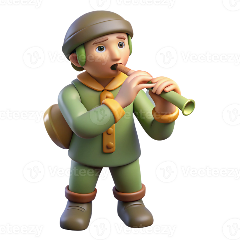 magnificent vintage Pan Playing His Pipes in a Sun Drenched professional png