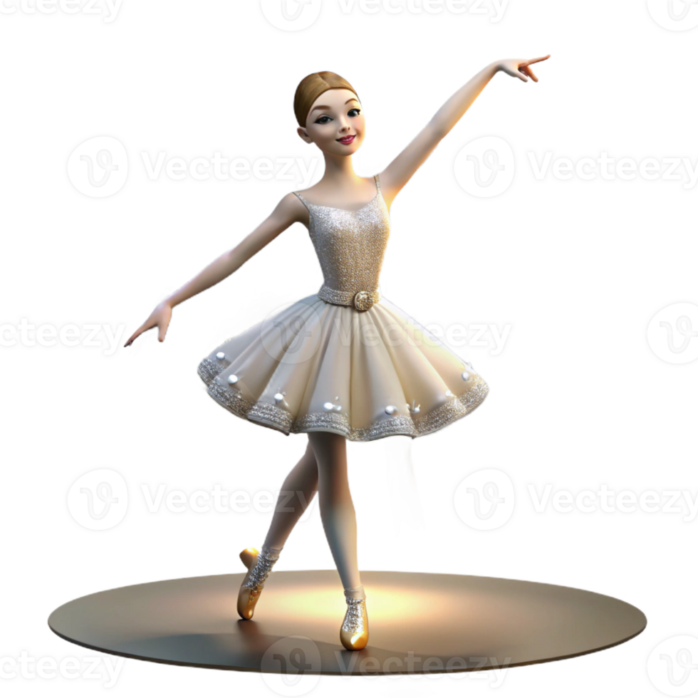 elegant vintage Portrait of a Graceful Ballerina in a Flow original png