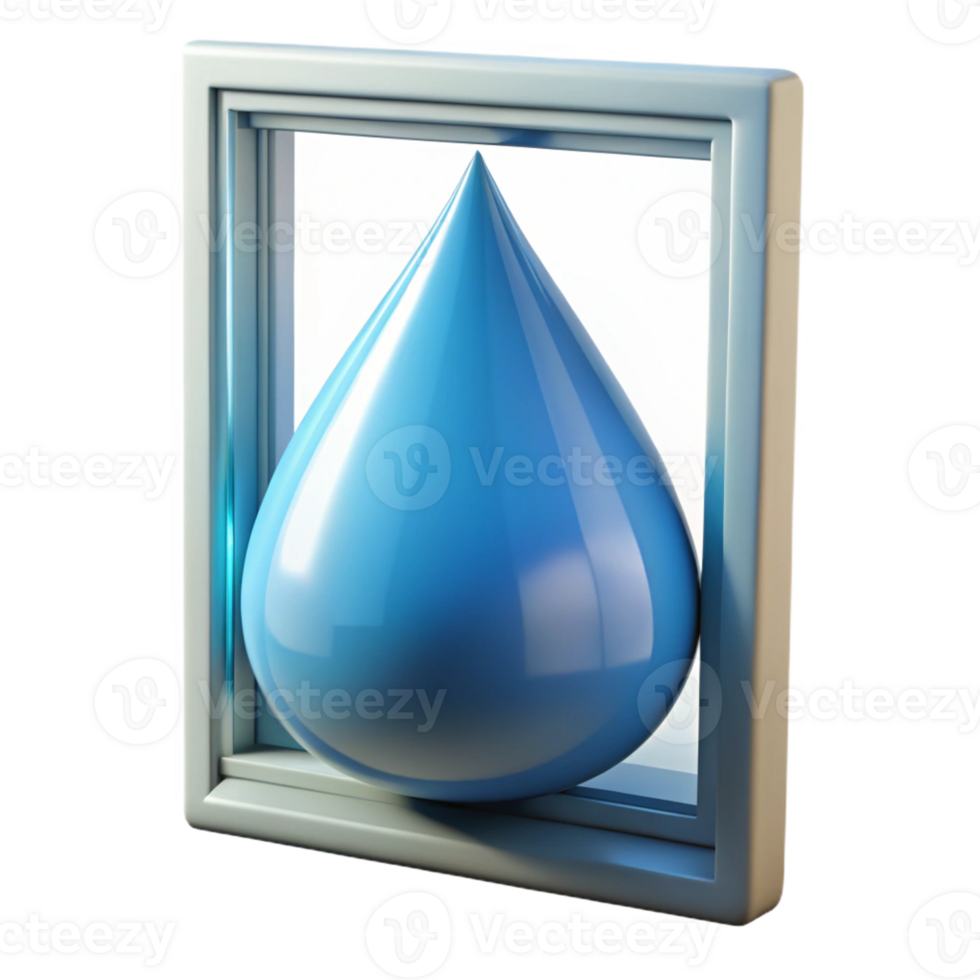 extraordinary artistic A Single Raindrop on a Window Reflections authentic png