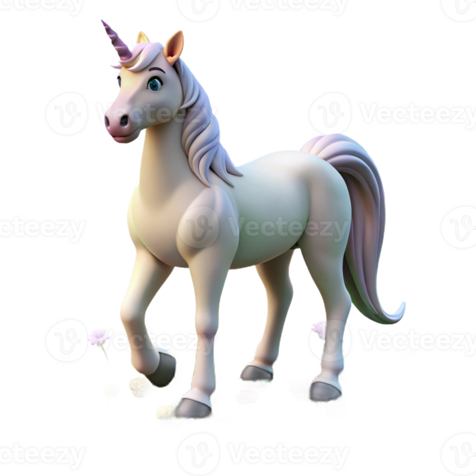 magnificent contemporary A Mystical Unicorn Grazing in a Flower Fil high quality png