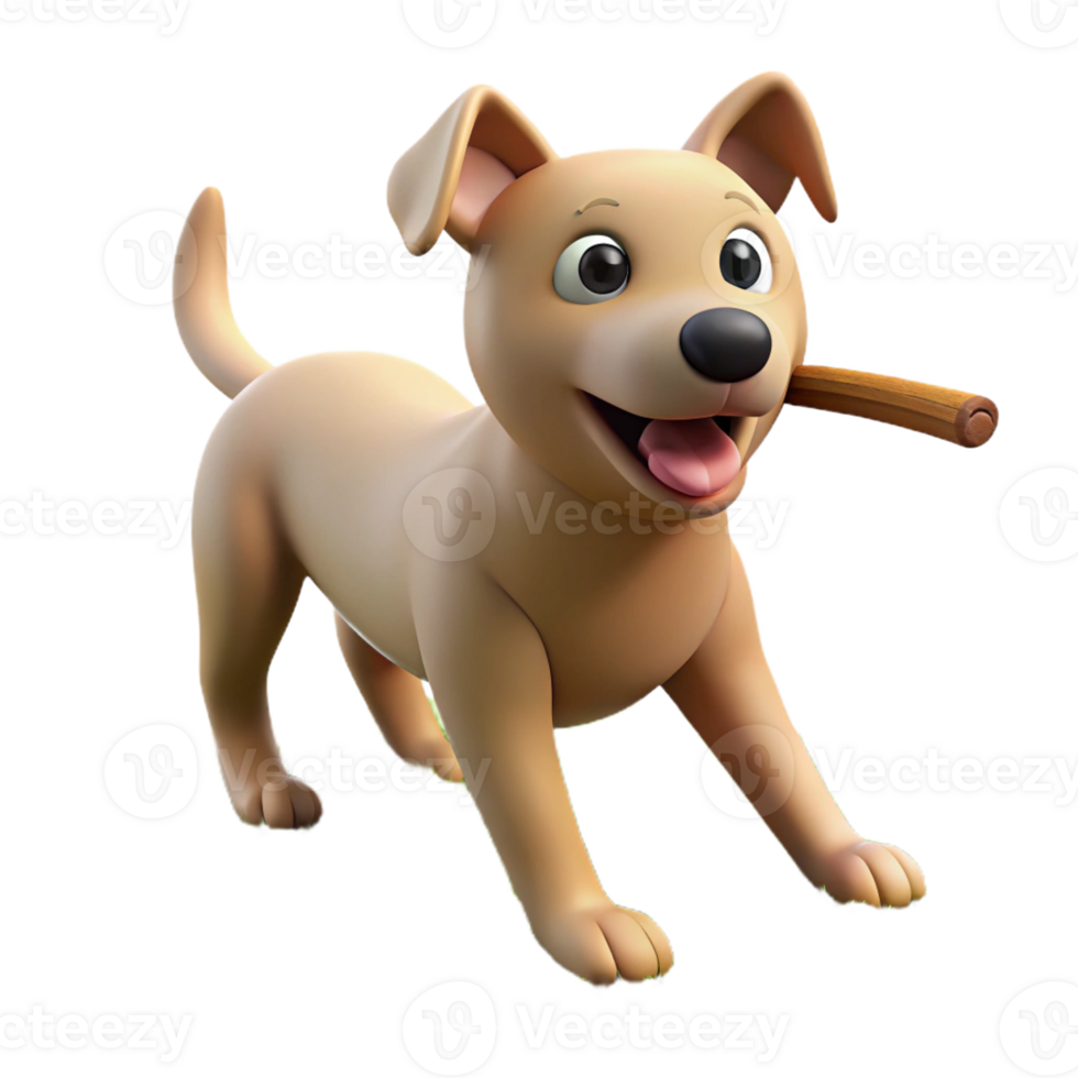 elegant rustic A Playful Dog Fetching a Stick Park Set png