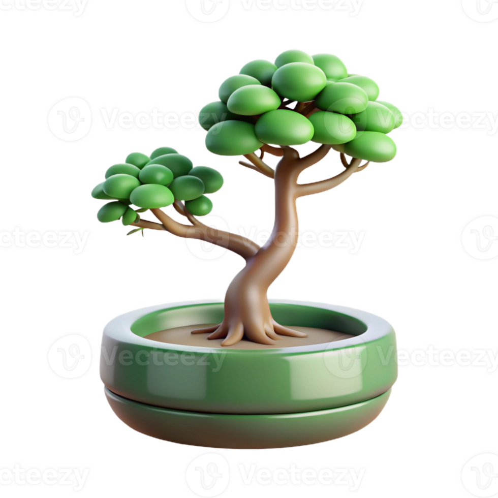 extraordinary modern A Bonsai Tree in a Pot Minimalist Aesth original png