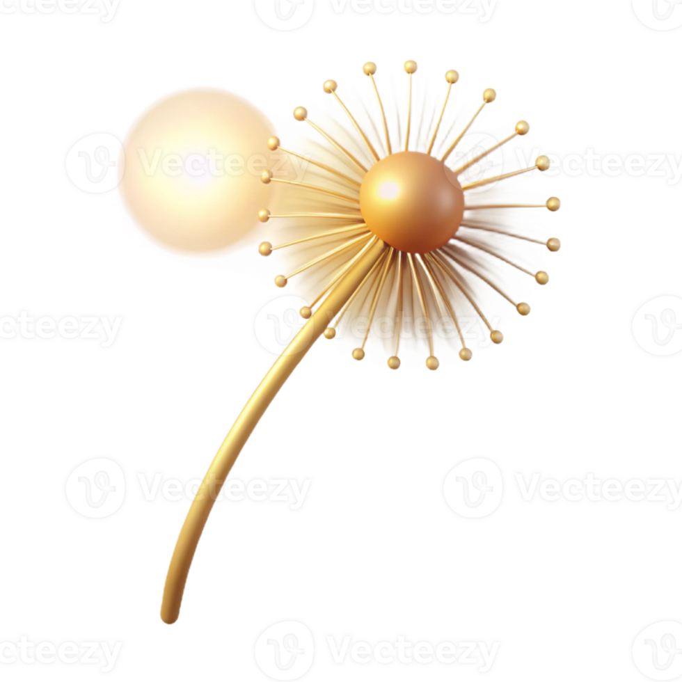 dramatic creative A Single Dandelion Seed Floating in the A high resolution png