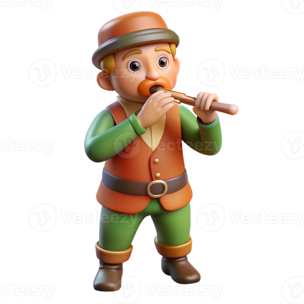 serene traditional Pan Playing His Pipes in a Sun Drenched high quality png