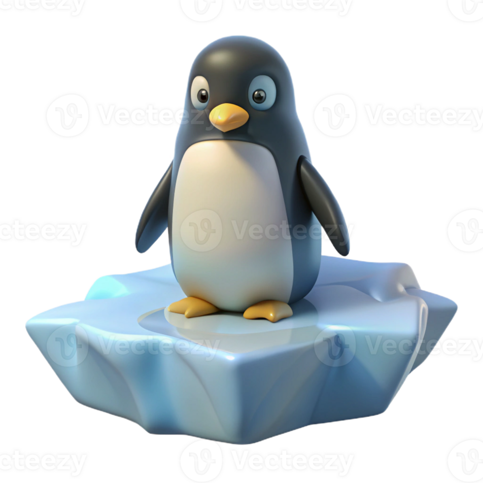 impressive classic Penguin on Iceberg original png