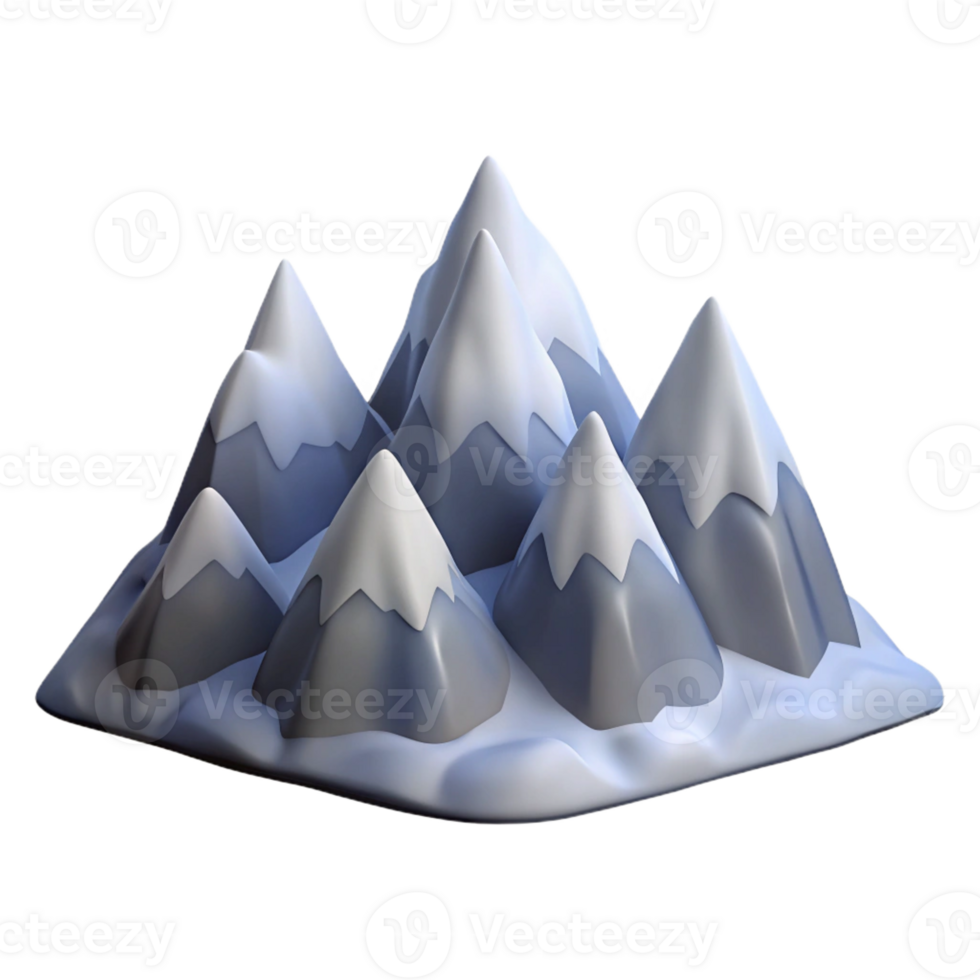 magnificent vintage A Mountain Range Covered in Snow Dramatic professional png