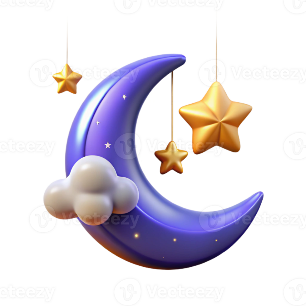 extraordinary creative A Crescent Moon Hanging in a Starry Night S genuine png