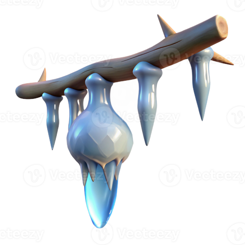 magnificent artistic A Frozen Icicle Hanging from a Branch Gl exclusive png