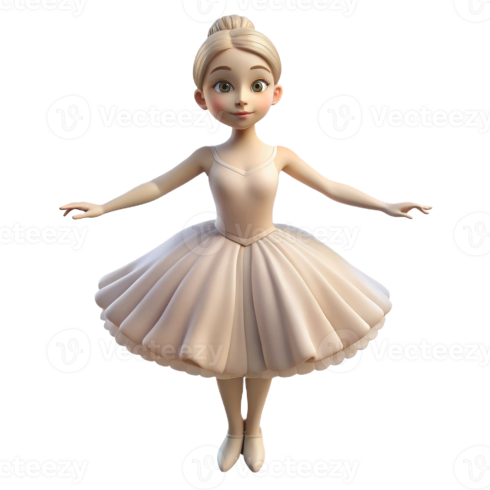 impressive creative Portrait of a Graceful Ballerina with a F professional png