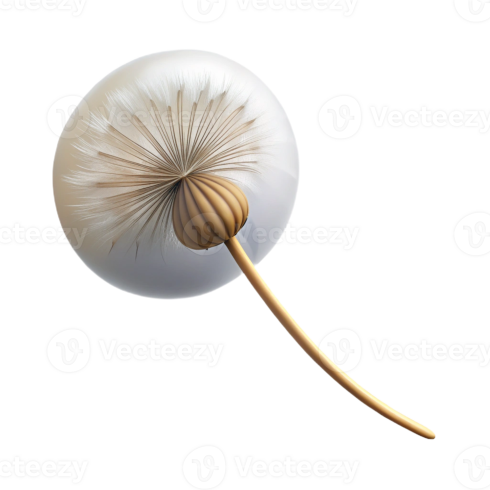 impressive modern Dandelion Seed Floating in Ai Simulation high quality png