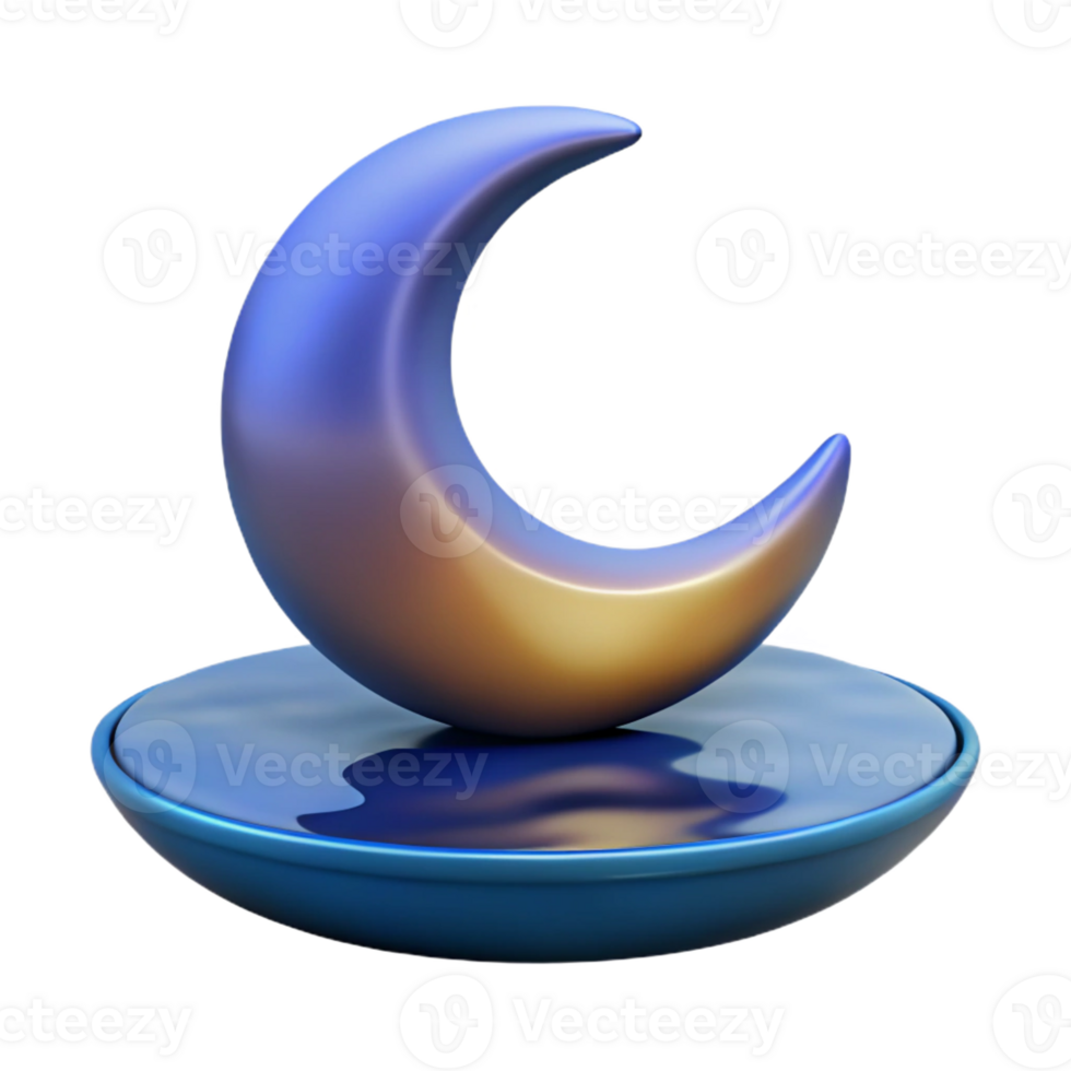 dramatic contemporary A Stylized Depiction of a Crescent Moon professional png
