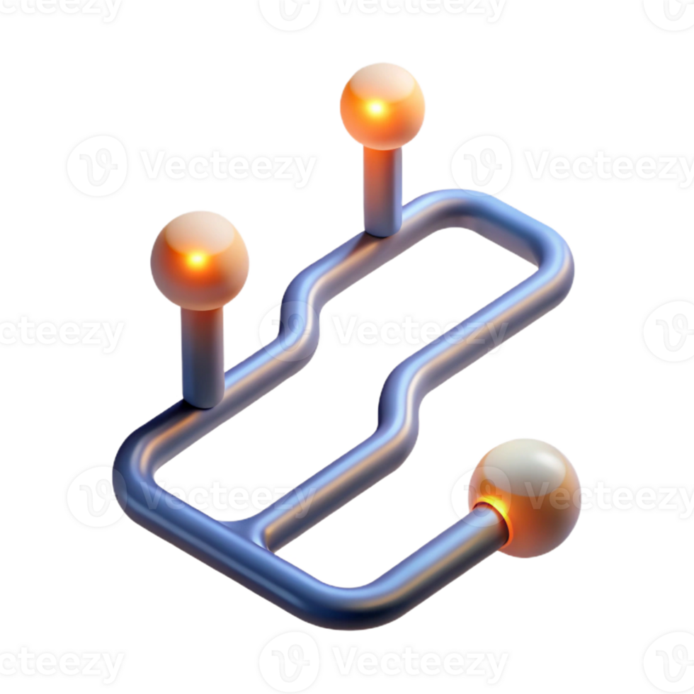 impressive modern A Single Glowing Circuit Path on a Dar exclusive png