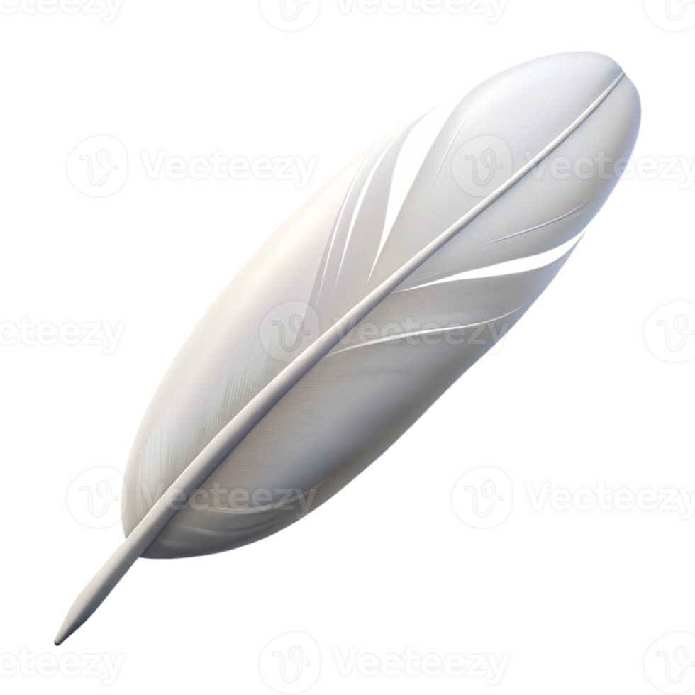 elegant classic A Single White Feather Floating in the Ai exclusive png