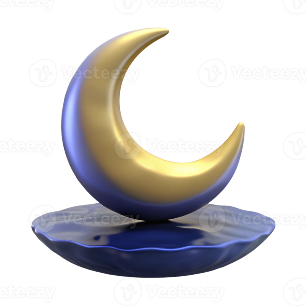 dramatic contemporary A Crescent Moon Hanging in the Night Sky premium png