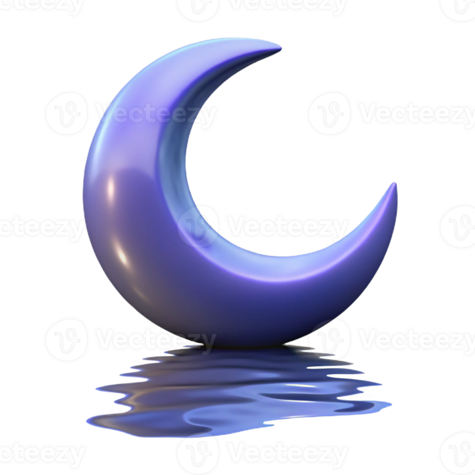 wonderful artistic A Crescent Moon Hanging in the Night Sky original png