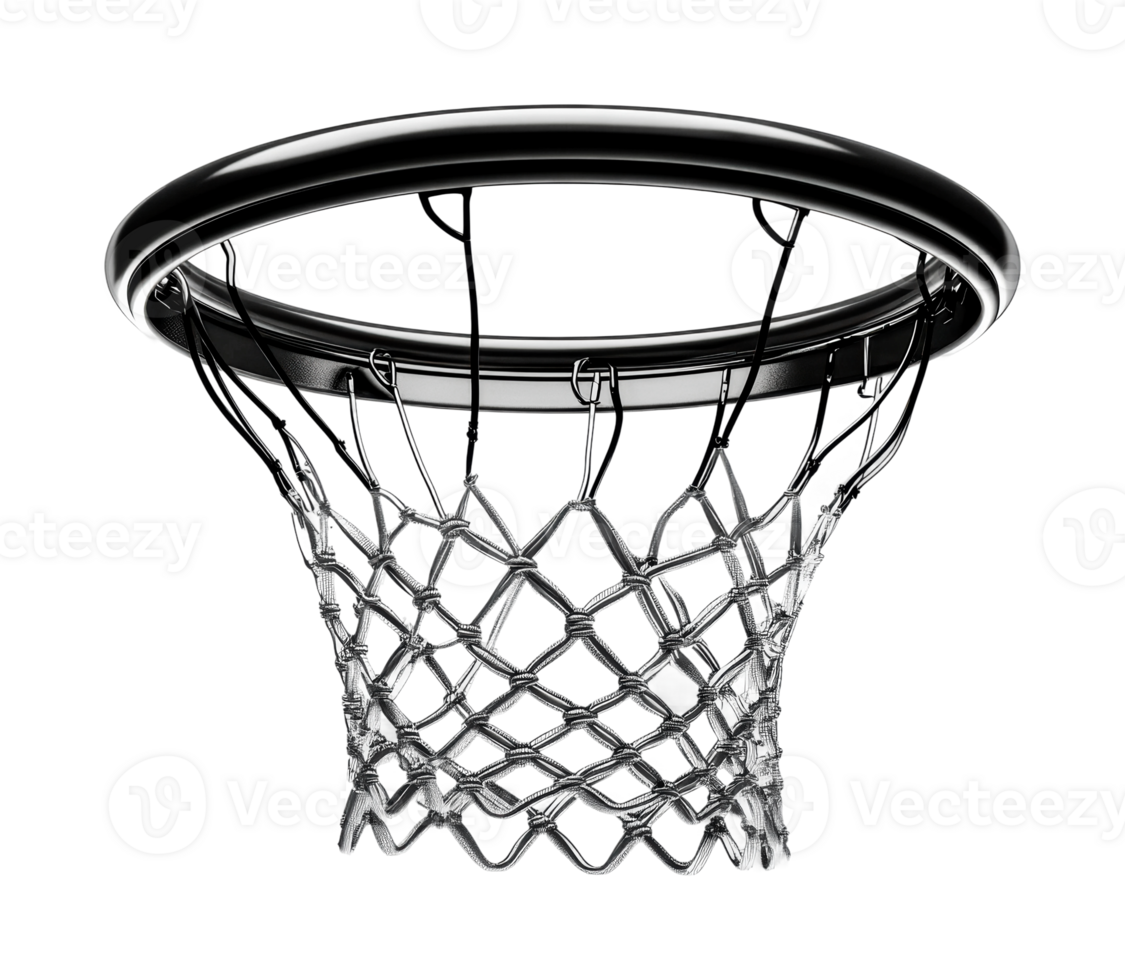 Basketball hoop with net, cut out png