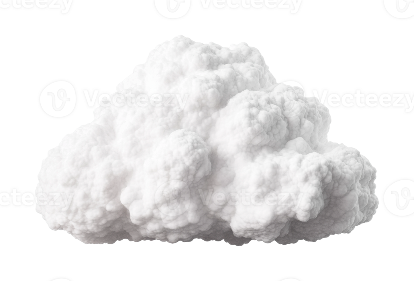 Realistic fluffy white cloud, cut out png