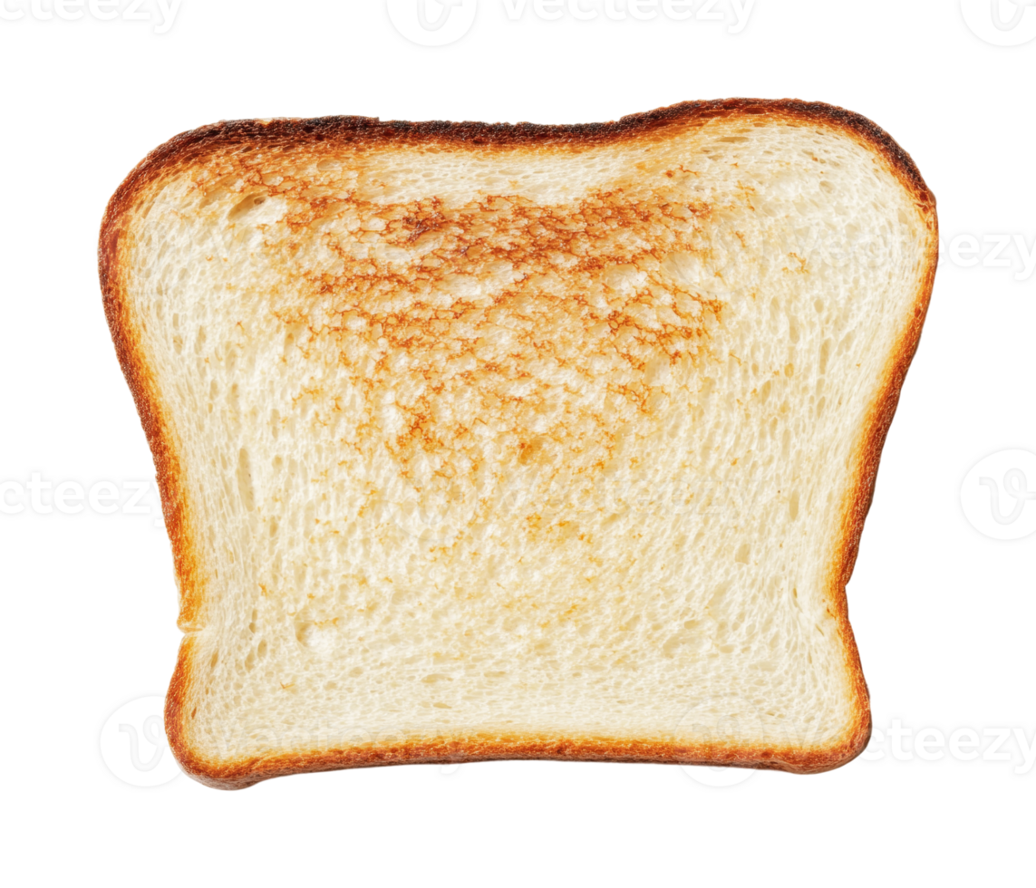 Golden brown toasted slice of white bread, cut out png