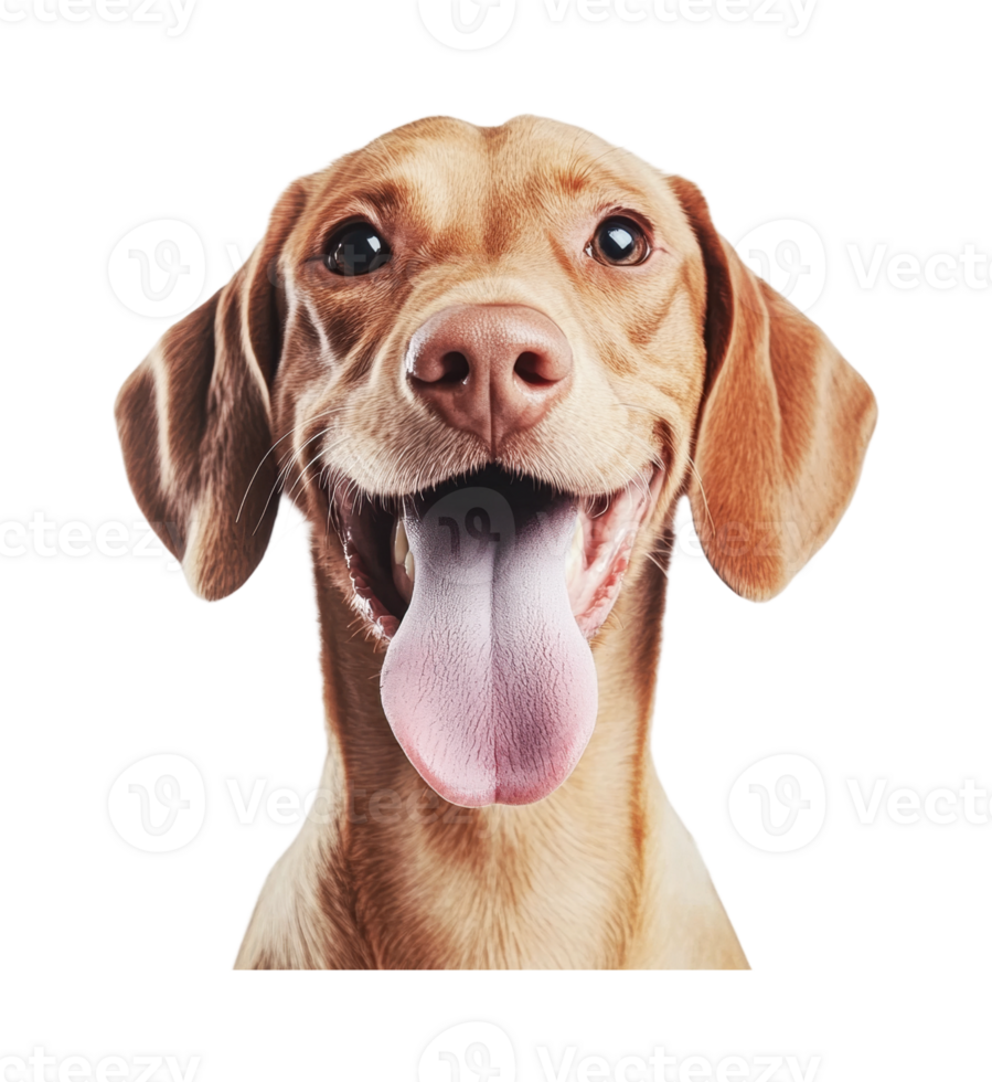 Happy labrador retriever with tongue out, cut out png