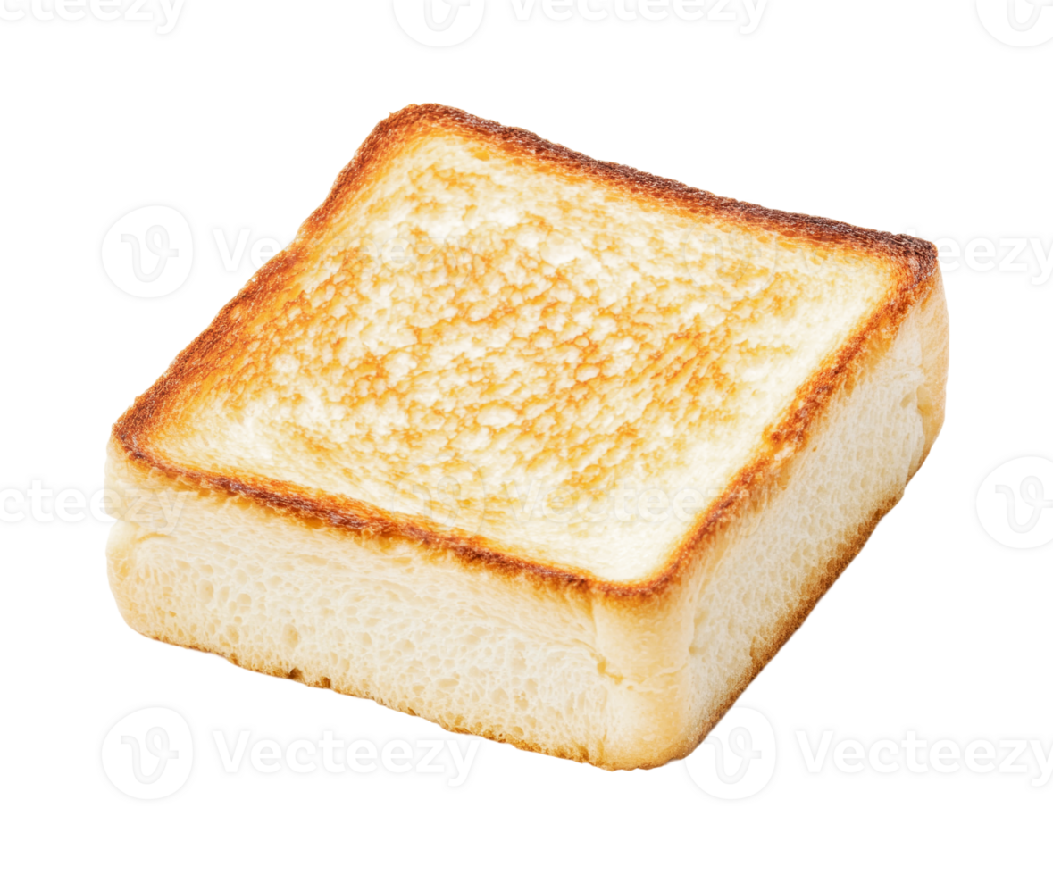 Golden brown toasted bread slice, cut out png