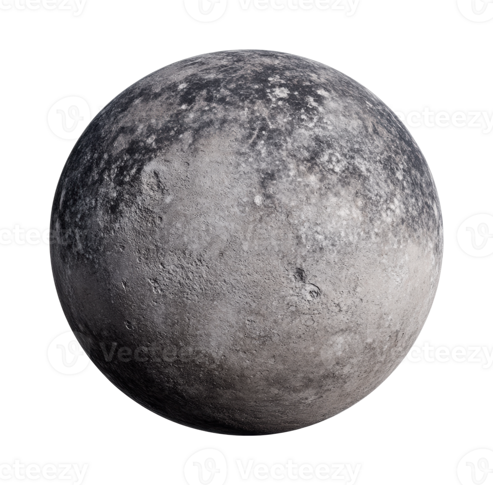 Detailed view of pluto's surface in space png