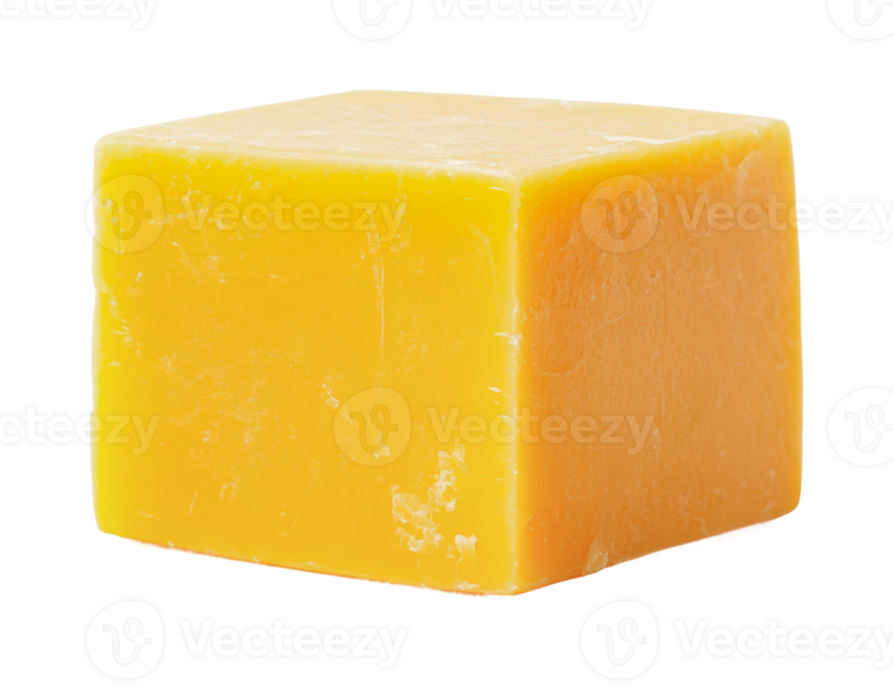 Block of cheddar cheese isolated on white background png