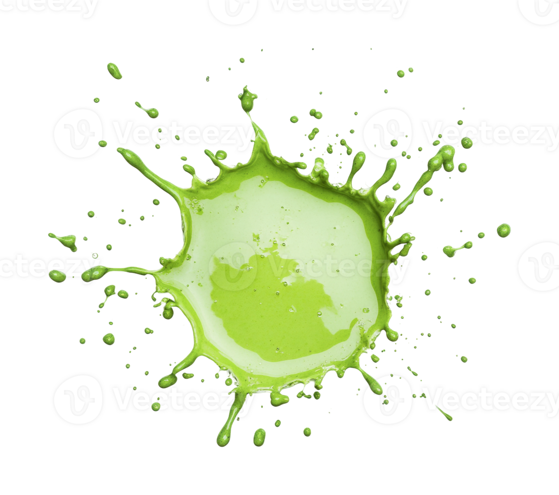Vibrant green liquid splash on black background captures dynamic motion and energy png