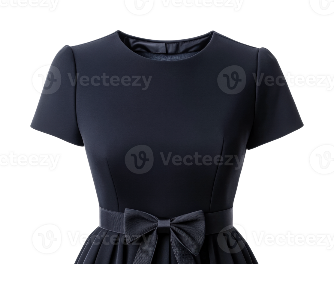 Elegant black dress with bow design for formal evening wear png