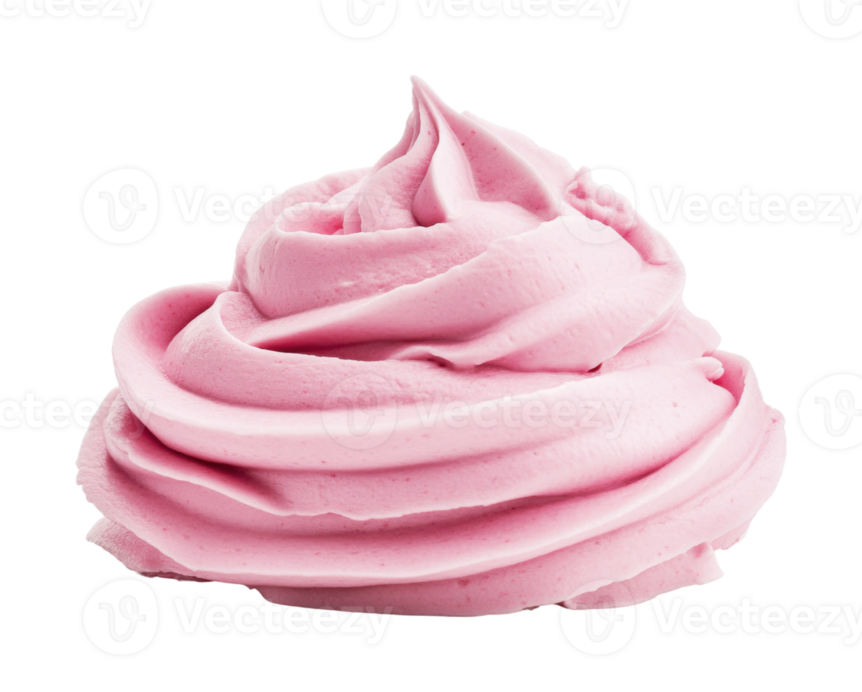Swirled pink frosting on black background png