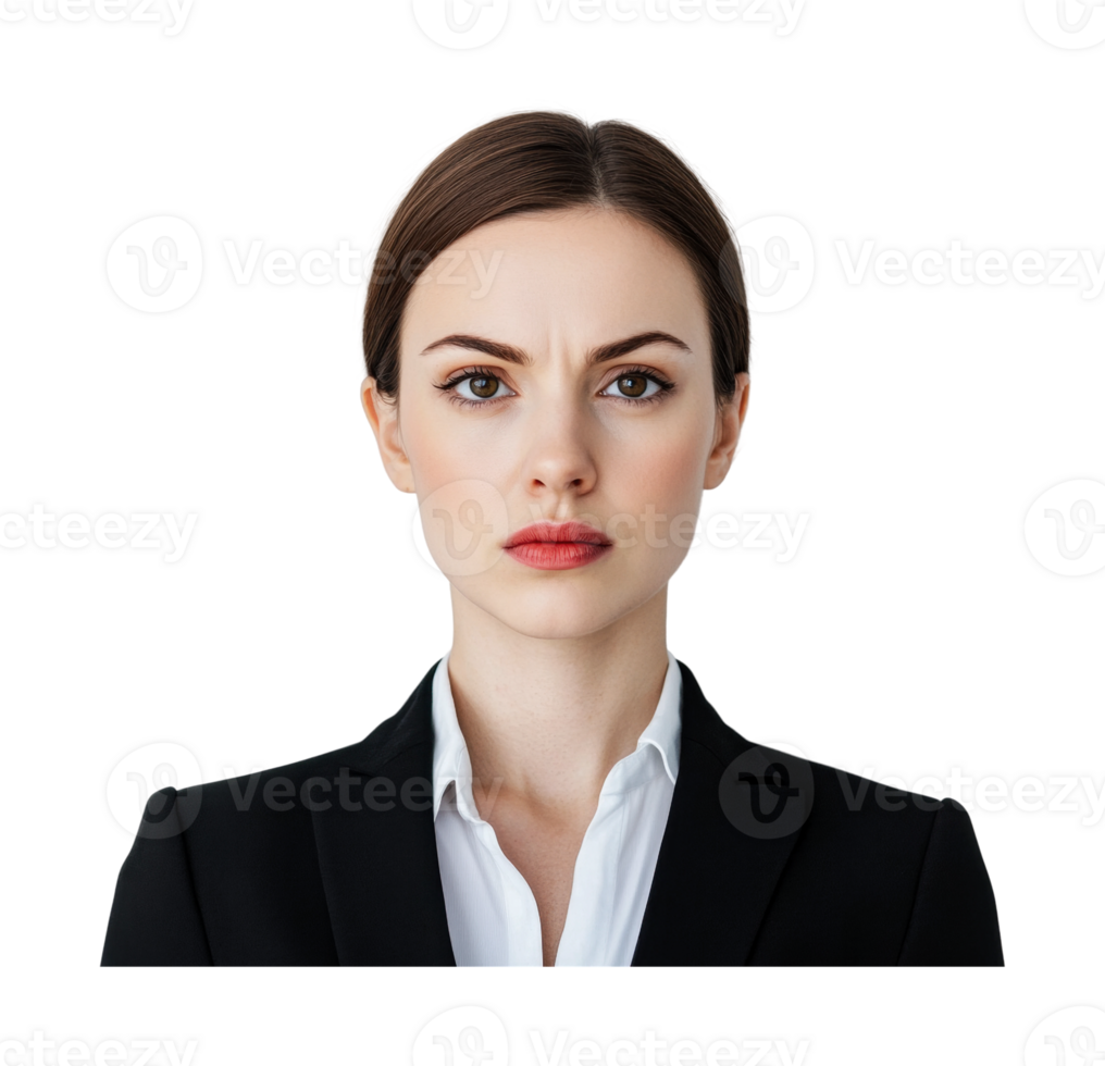 Confident caucasian young adult female professional in business attire png