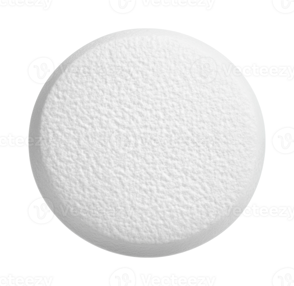 Close-up of a white textured tablet or pill on black background png