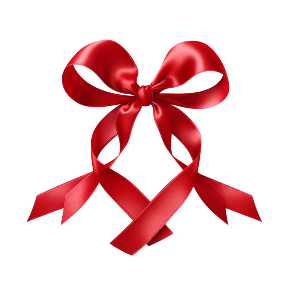 red ribbon bow curves png