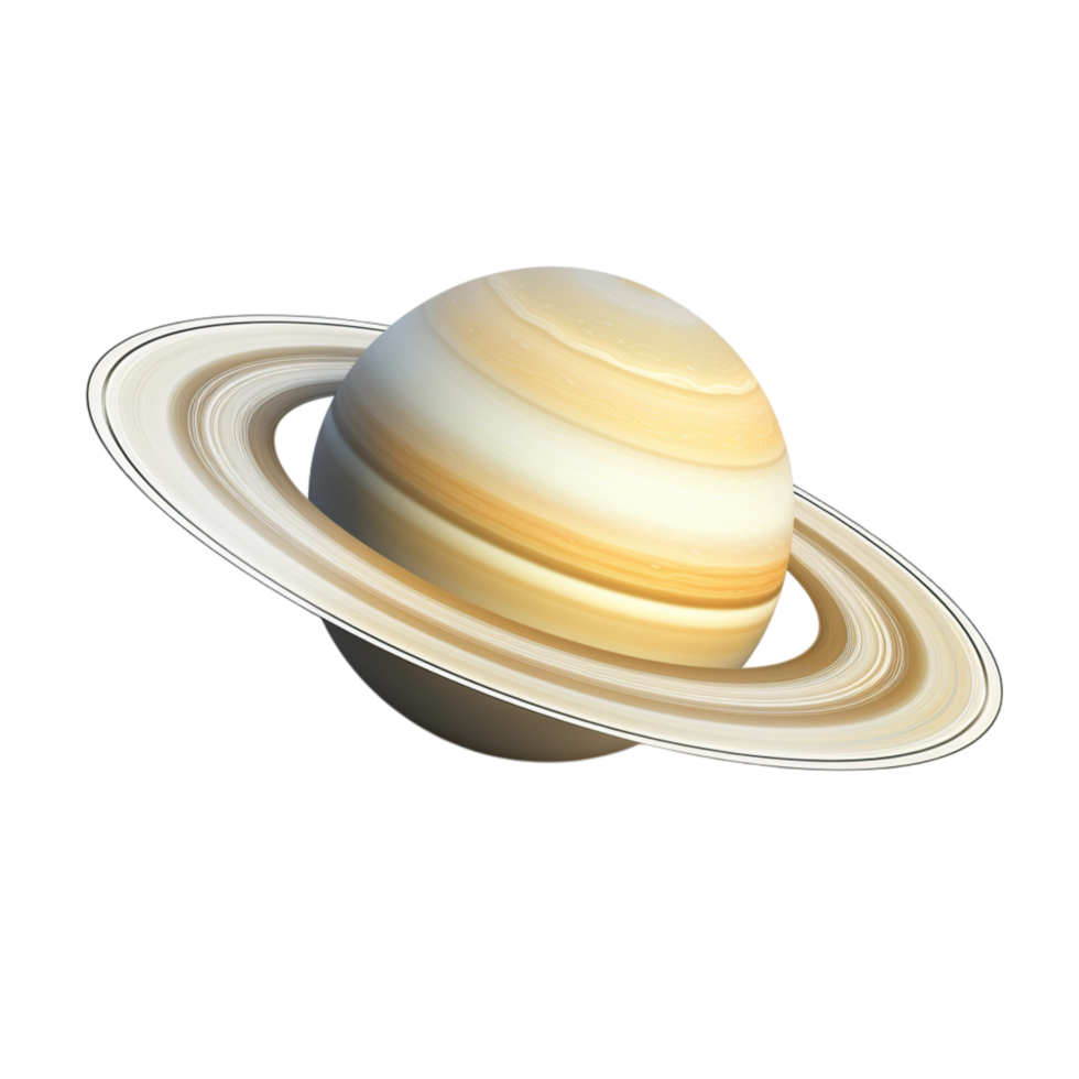 Beautifully detailed image of the planet Saturn rings png
