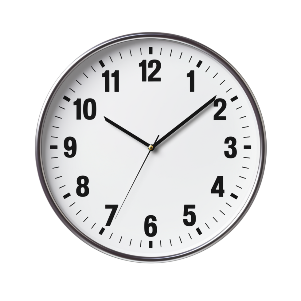 Round wall clock black hs showing the time png