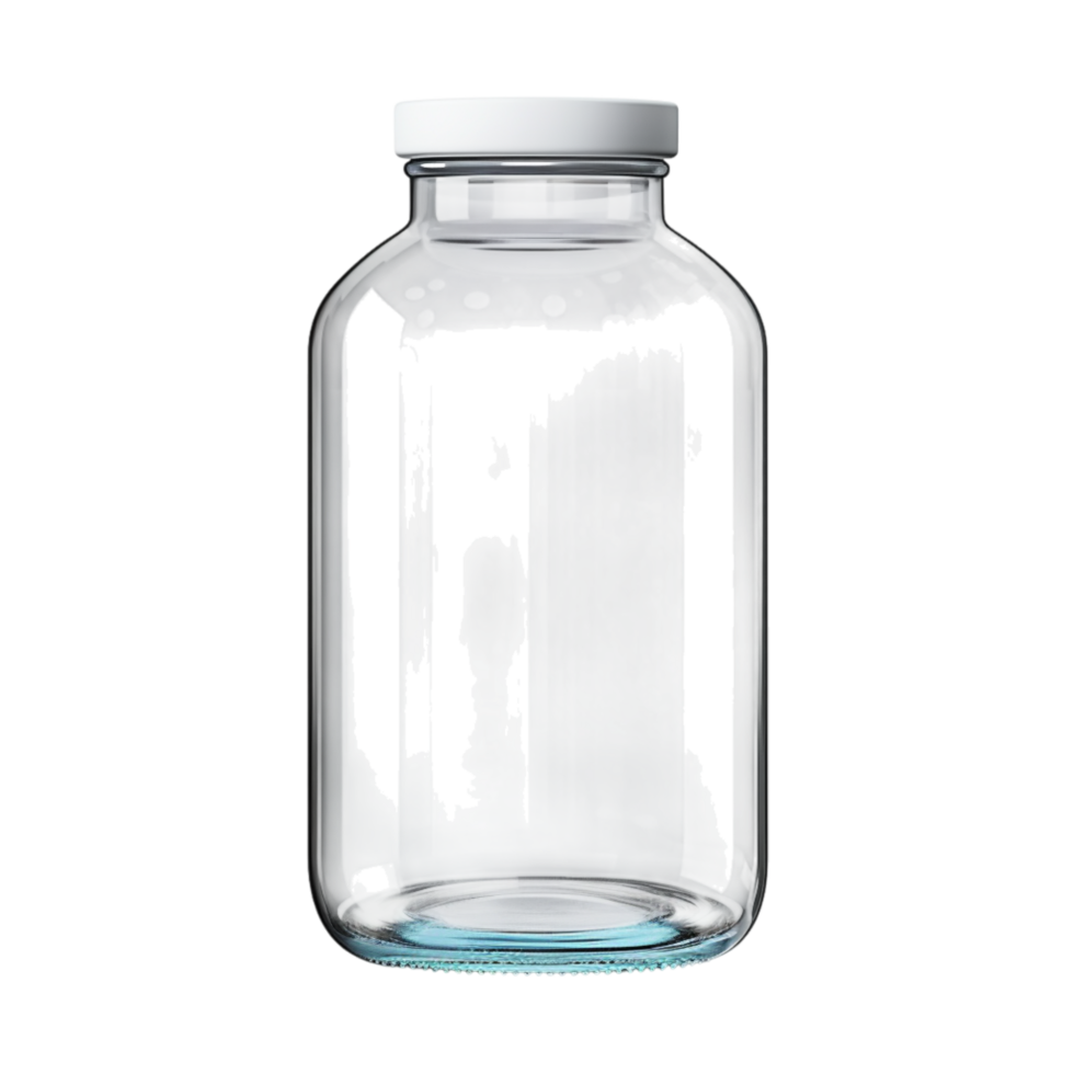 Empty glass jar a silver lid png